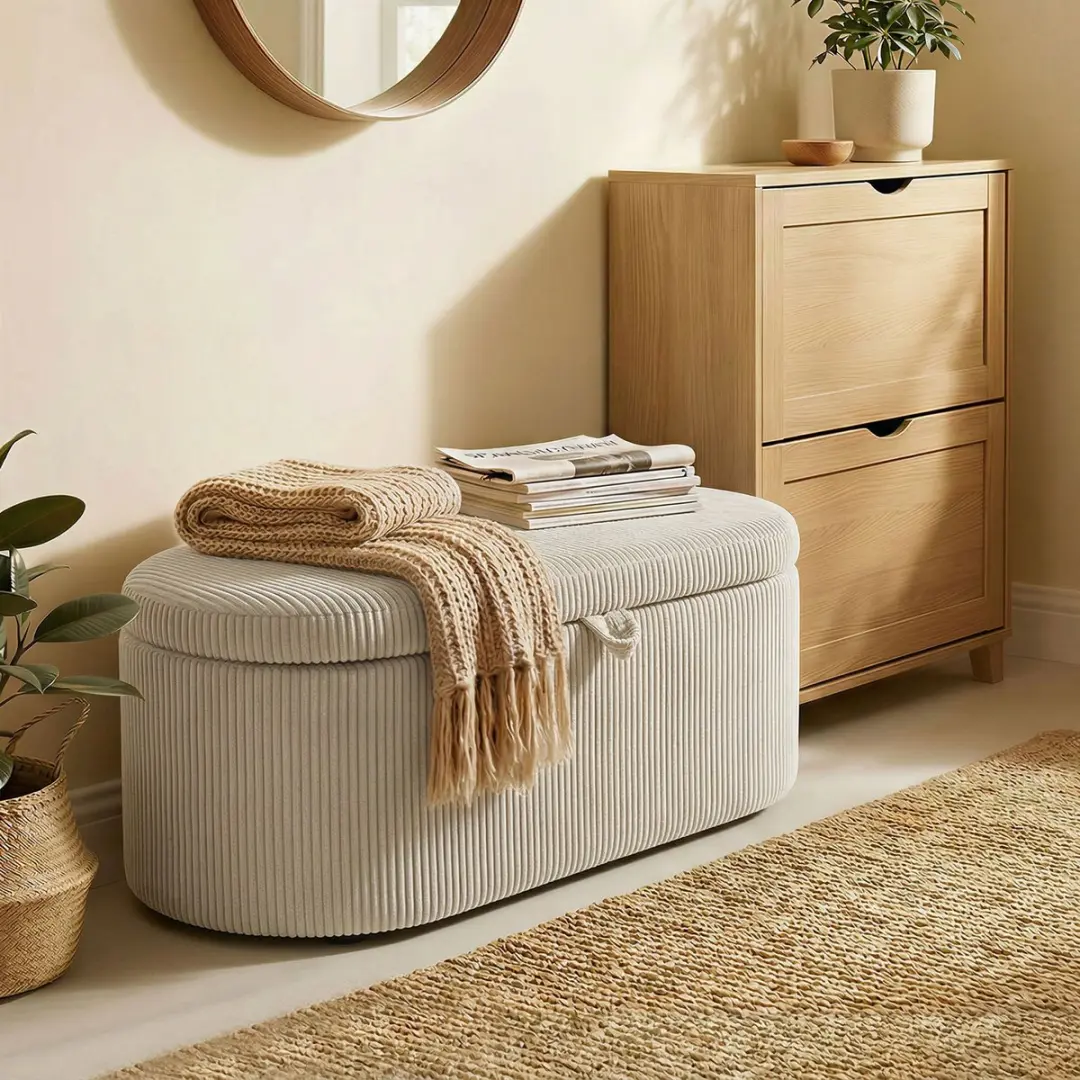 Homcom Opbergottoman Beige - 128.9L