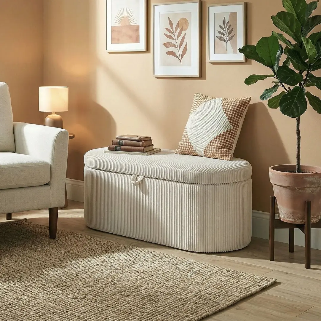Homcom Opbergottoman Beige - 128.9L