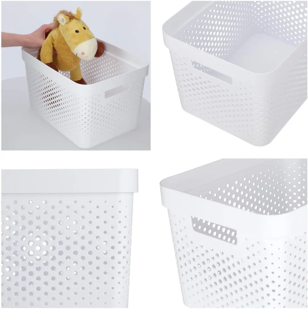 Curver Infinity Recycled Dots Opbergbox 17L - Wit
