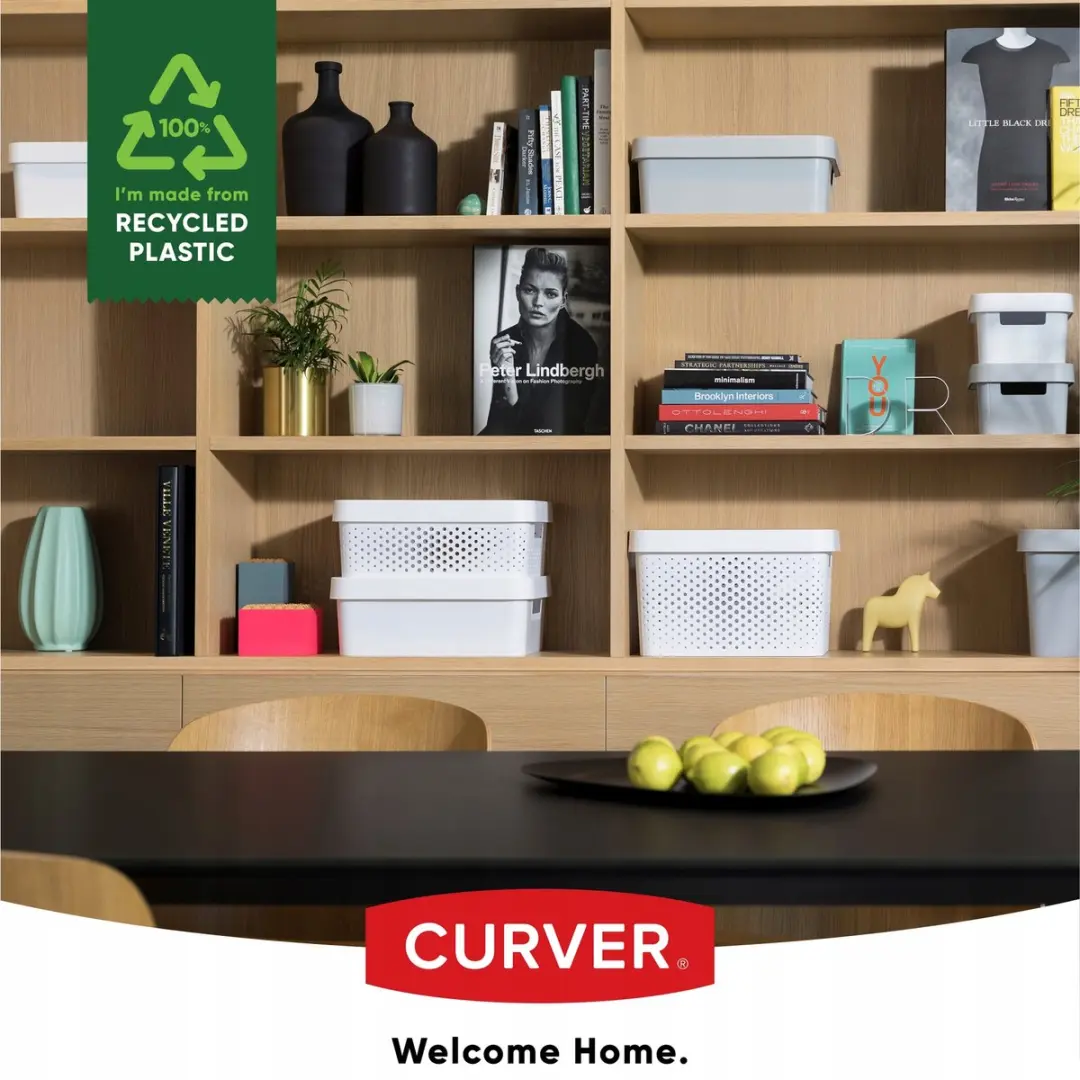 Curver Infinity Recycled Dots Opbergbox 17L - Wit