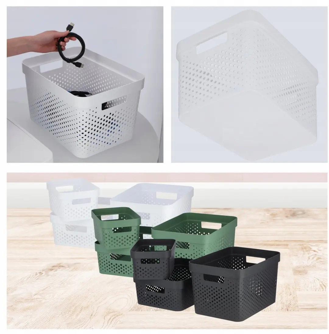 Curver Infinity Recycled Dots Opbergbox 17L - Wit