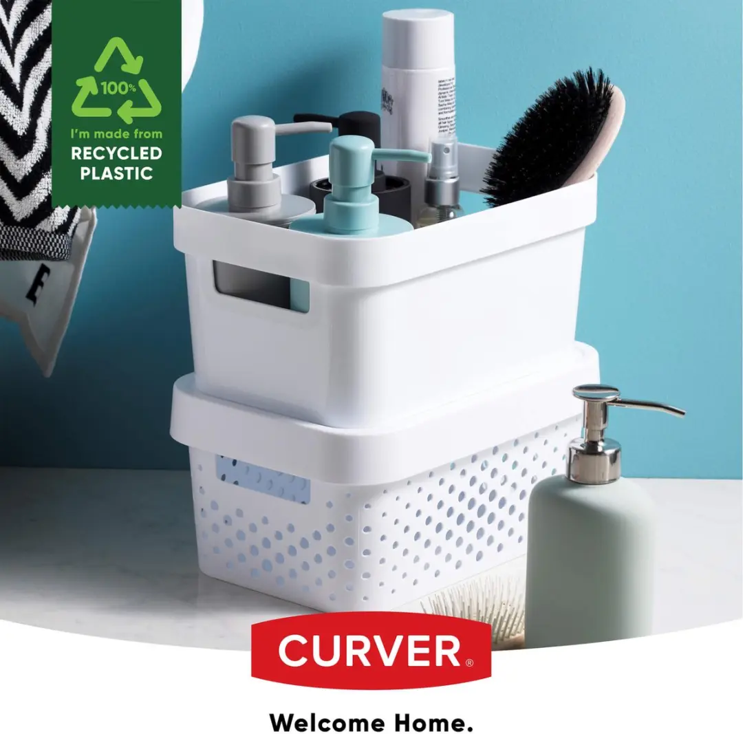 Curver Infinity Recycled Dots Opbergbox 17L - Wit