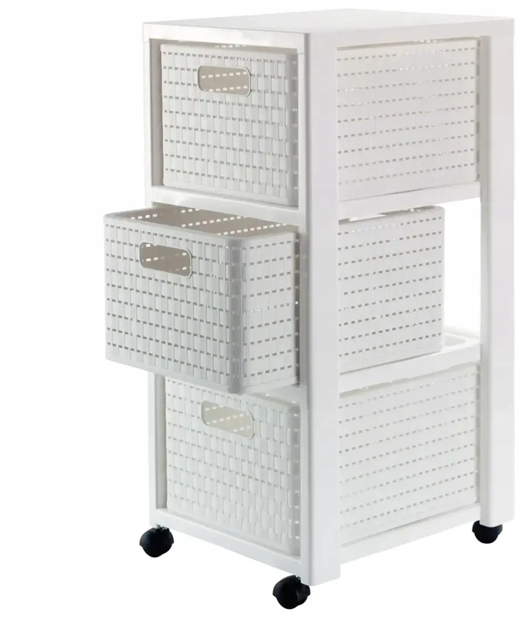 Rotho Country Ladenkast met 3 Manden - 86L - Wit