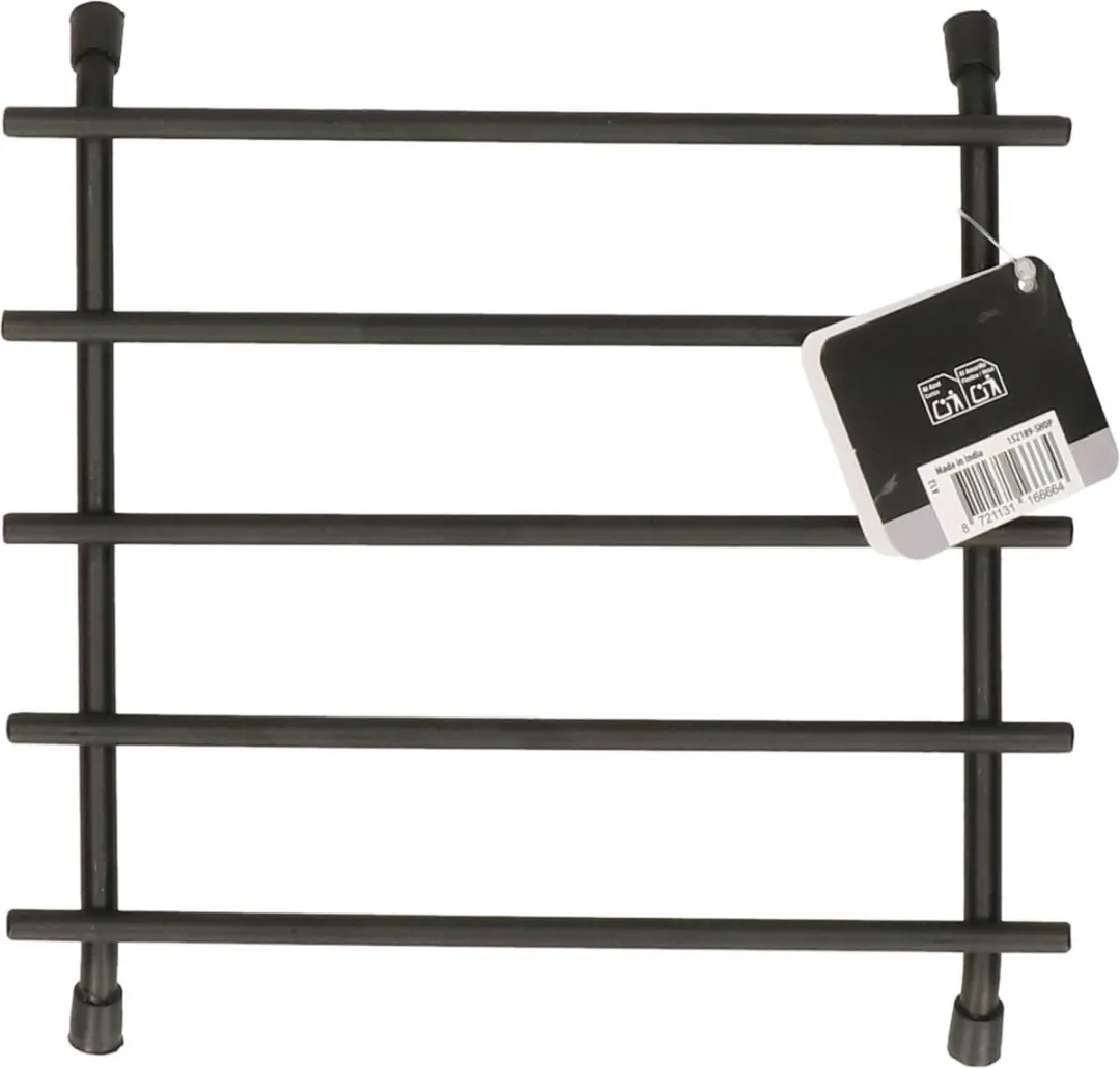 Bellatio Design Pannenonderzetter 20x20cm - 2 Stuks - Zwart