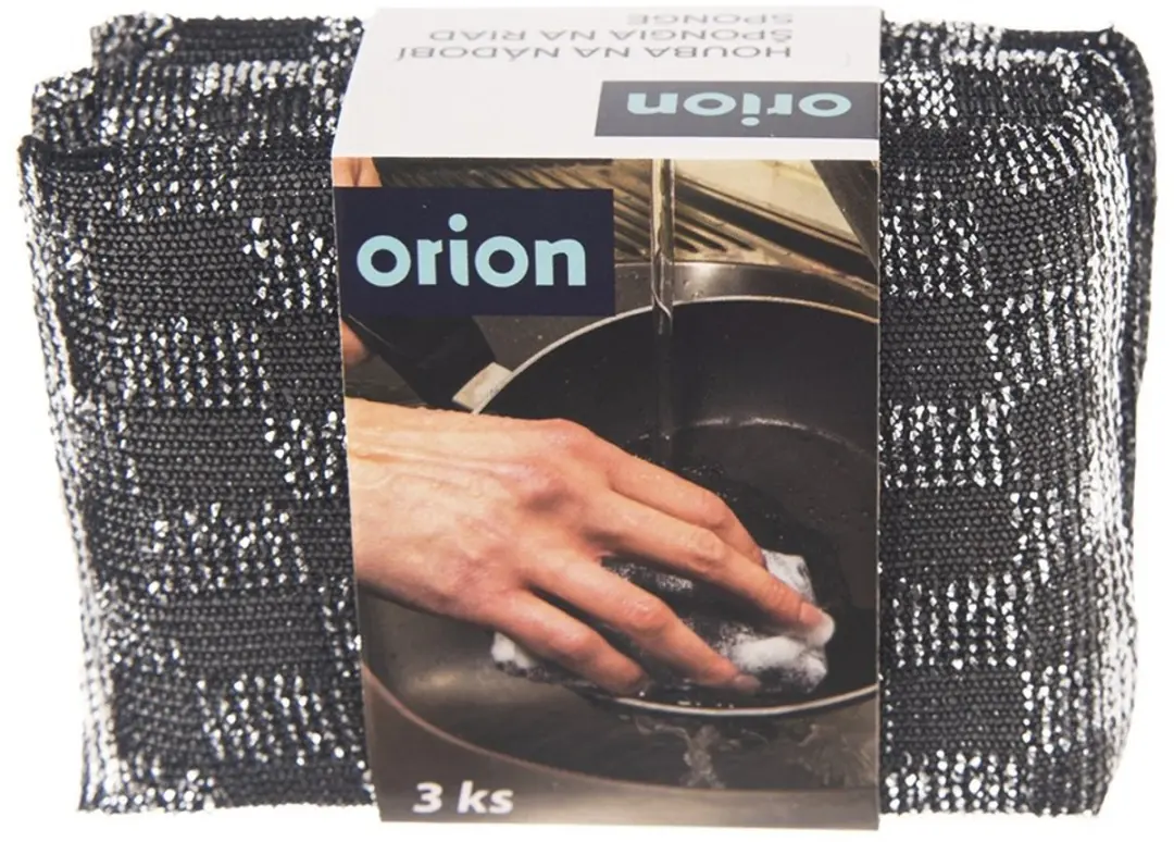 Orion Keukenspons Set - 3 Stuks - Zwart