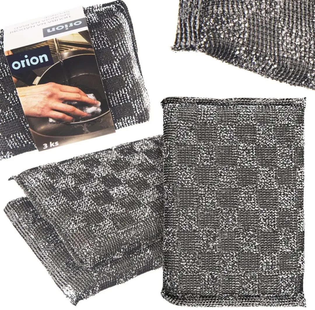 Orion Keukenspons Set - 3 Stuks - Zwart