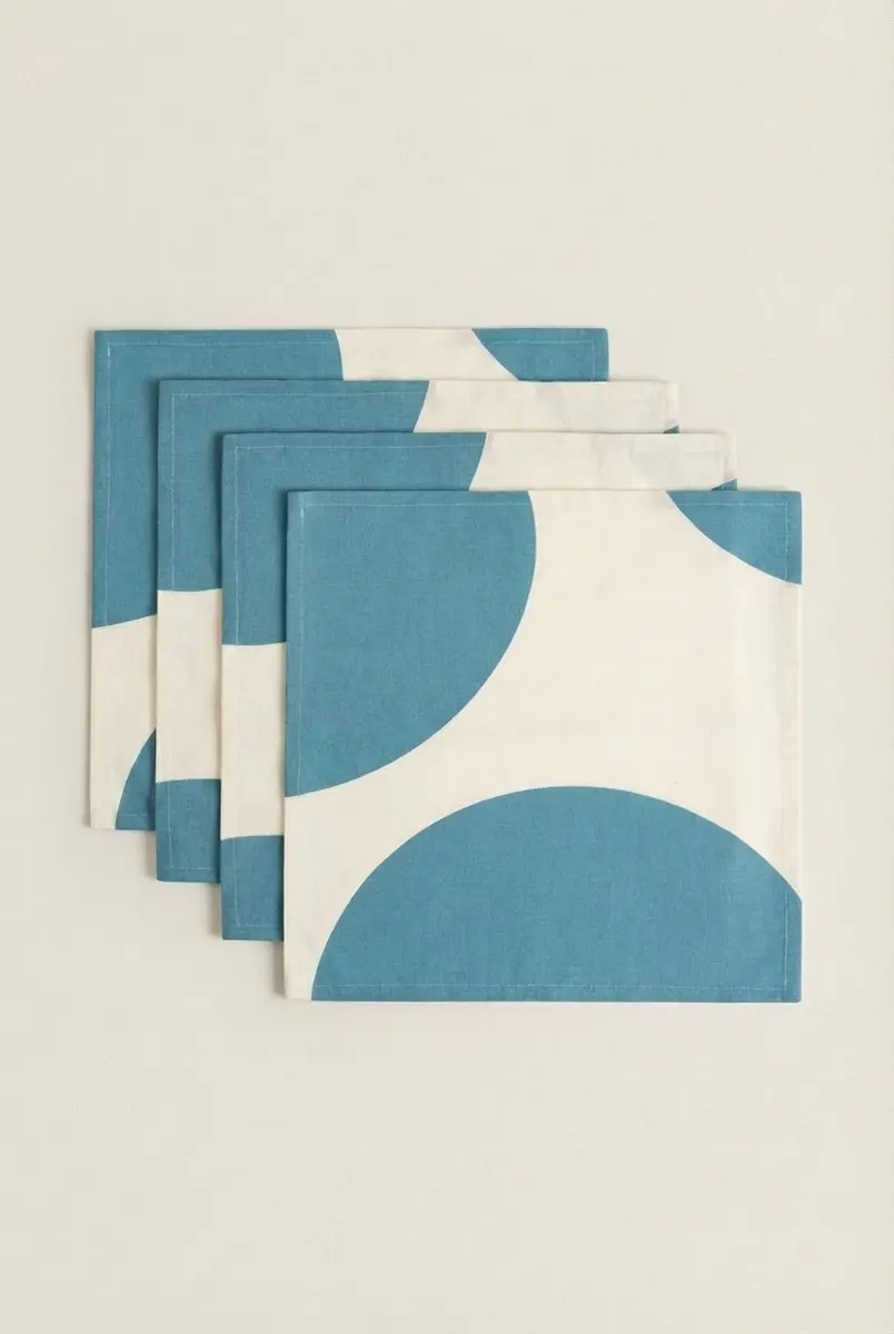 vtwonen Servetten Lichtblauw Katoen 40x40cm - Set van 4
