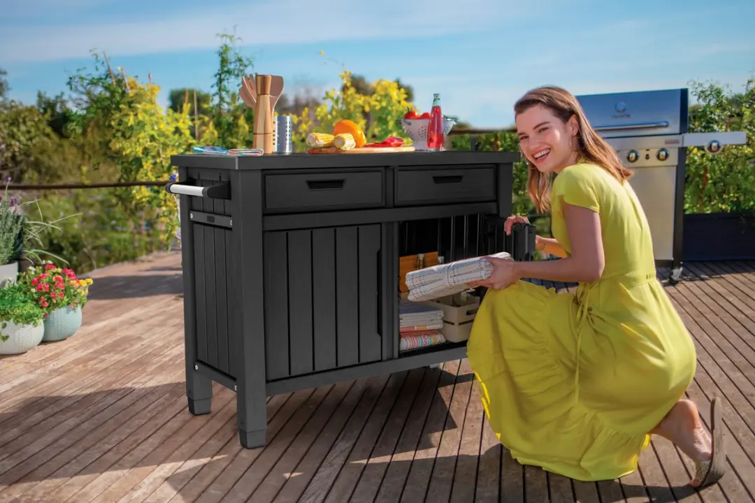 Keter Unity XL Barbecuetafel - 207L - Antraciet