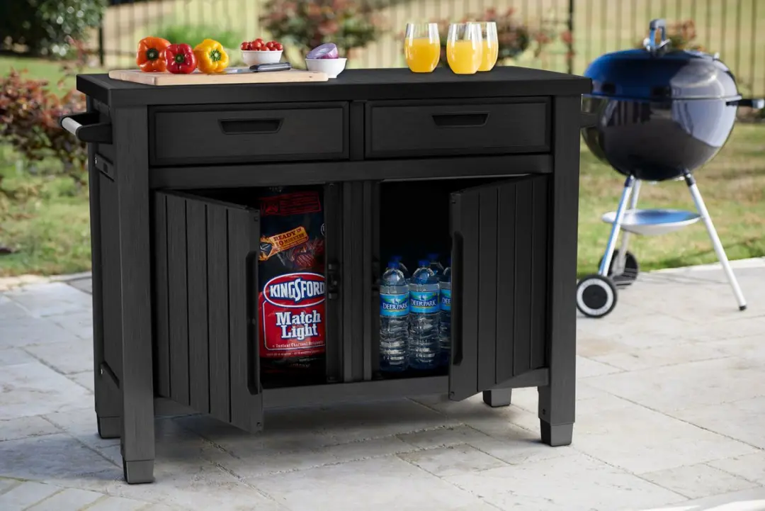 Keter Unity XL Barbecuetafel - 207L - Antraciet - afbeelding 6 van 6