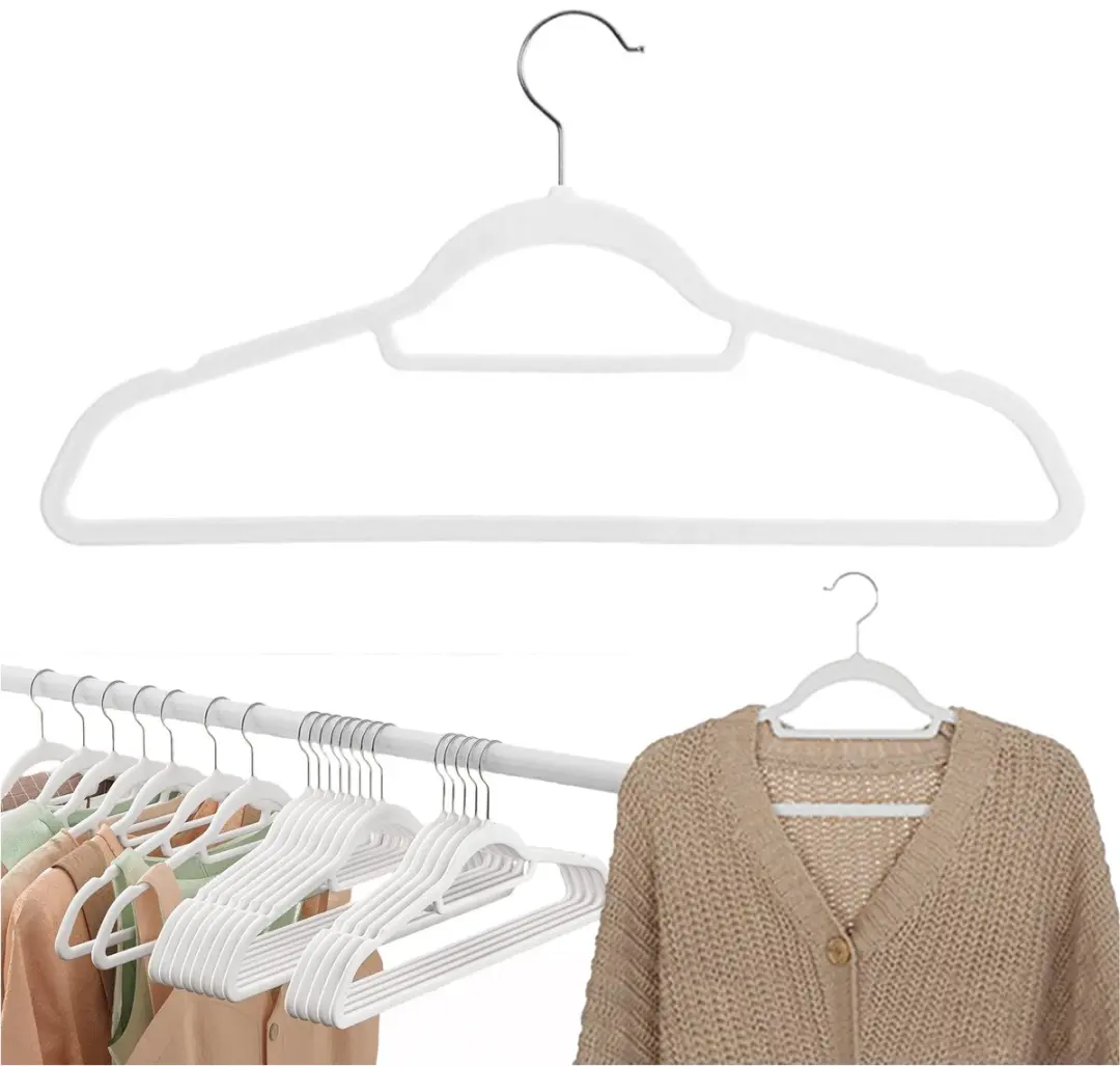 Songmics Kledinghanger Antislip Wit