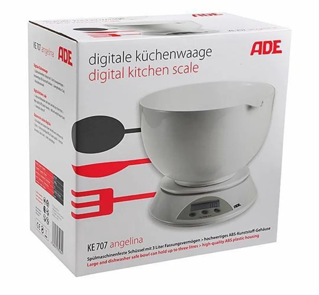 ADE Angelina Digitale Keukenweegschaal KE 707 - 5 kg - Wit