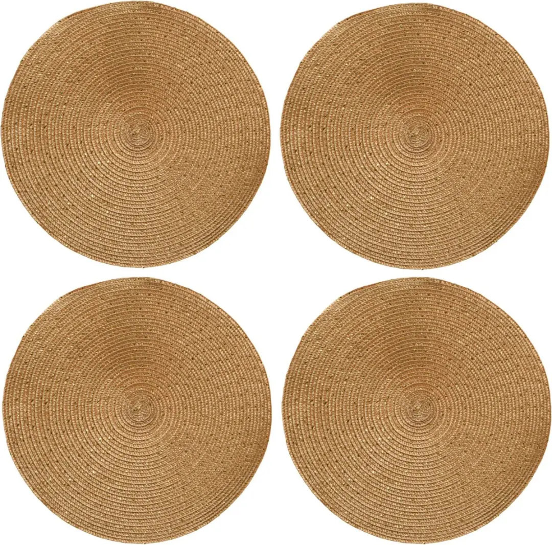 Decoris Goudkleurige Placemats 38cm