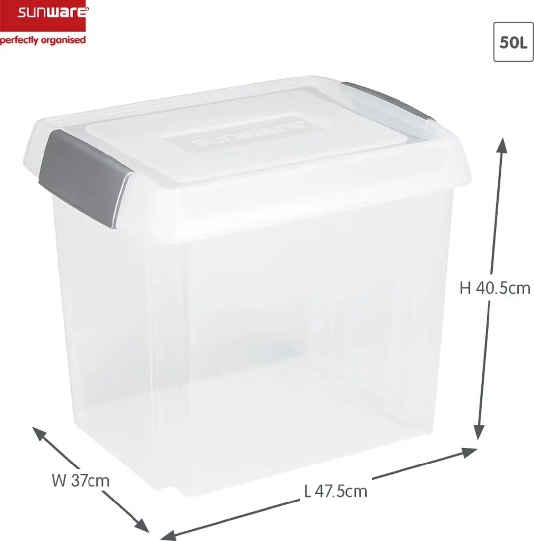 Sunware Nesta Kantoor Opbergbox 50L - 47.5x37x40.5cm - Grijs