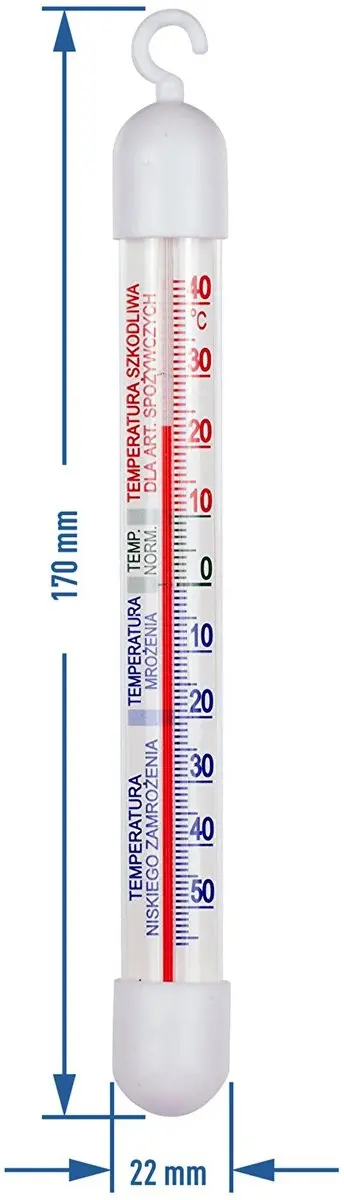 Browin Koelkast Diepvries Thermometer 17cm - Wit