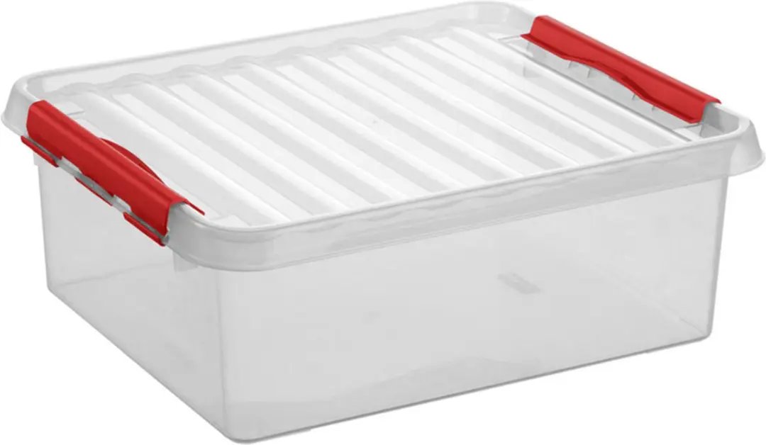 Sunware Q-Line Opbergbox 25L - 5 Stuks - Rood