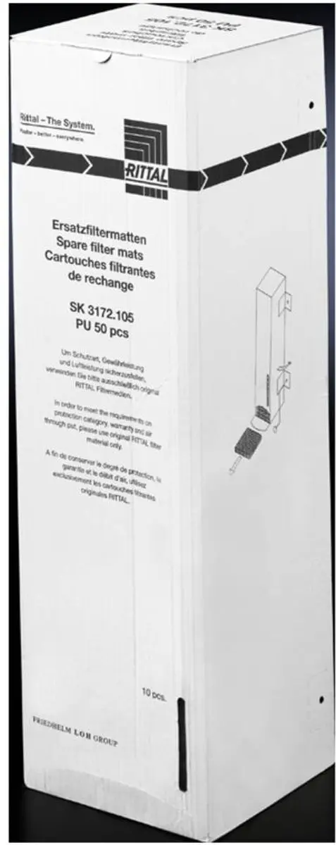 Rittal SK 3172.105 Reservefiltermat 221x221x17mm
