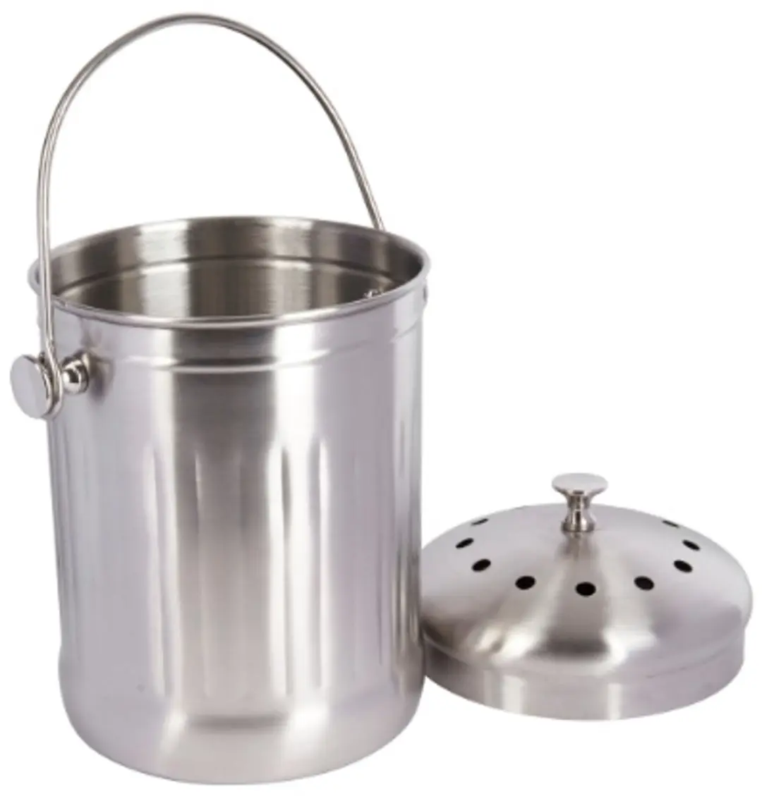KitchenCraft Roestvrijstalen Keukencompostvat 3.78L - Mixed