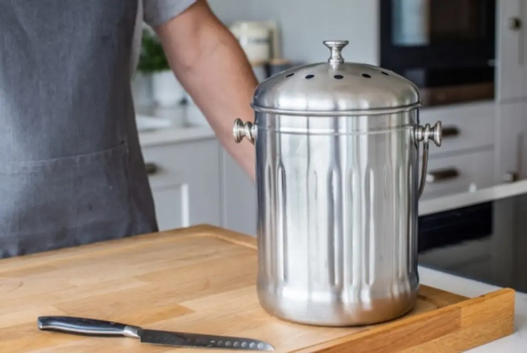 KitchenCraft Roestvrijstalen Keukencompostvat 3.78L - Mixed