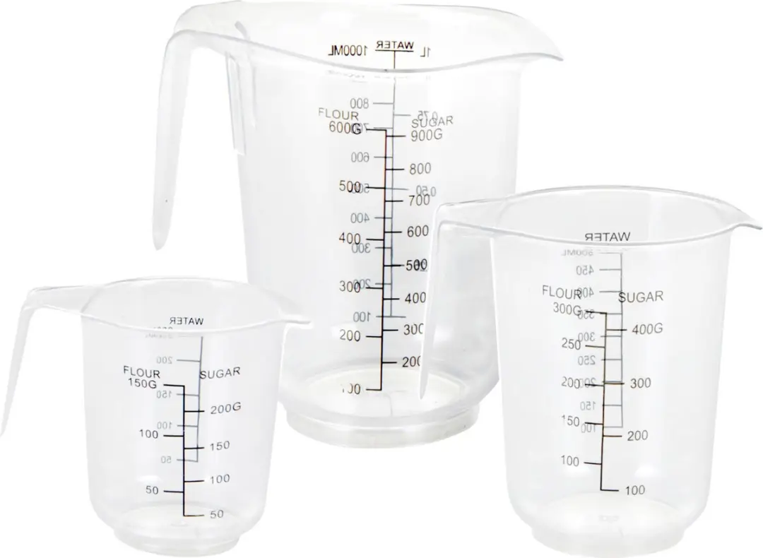 Excellent Houseware Maatbekers Set 6-delig 250/500/1000ml