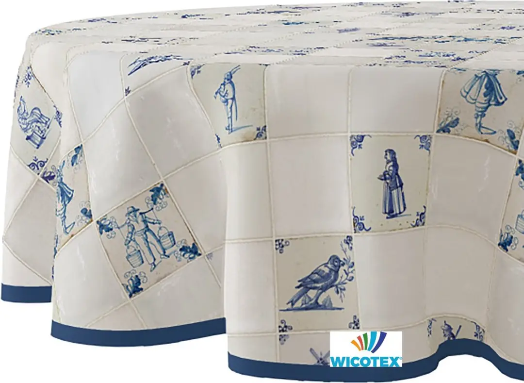 Wicotex Tafelzeil Rond 160cm - Blauw
