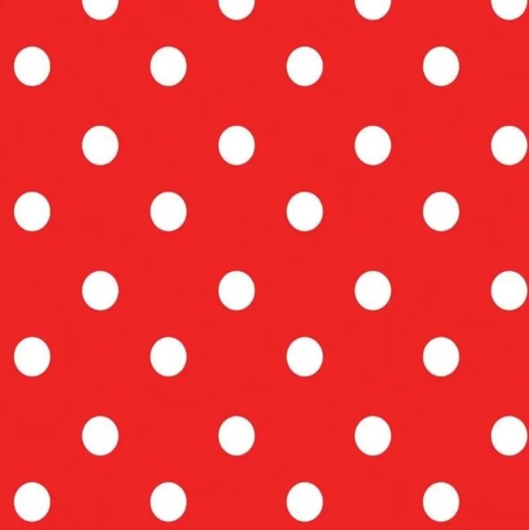 Bellatio Design Tafelzeil Rood met Witte Stippen 140x220cm