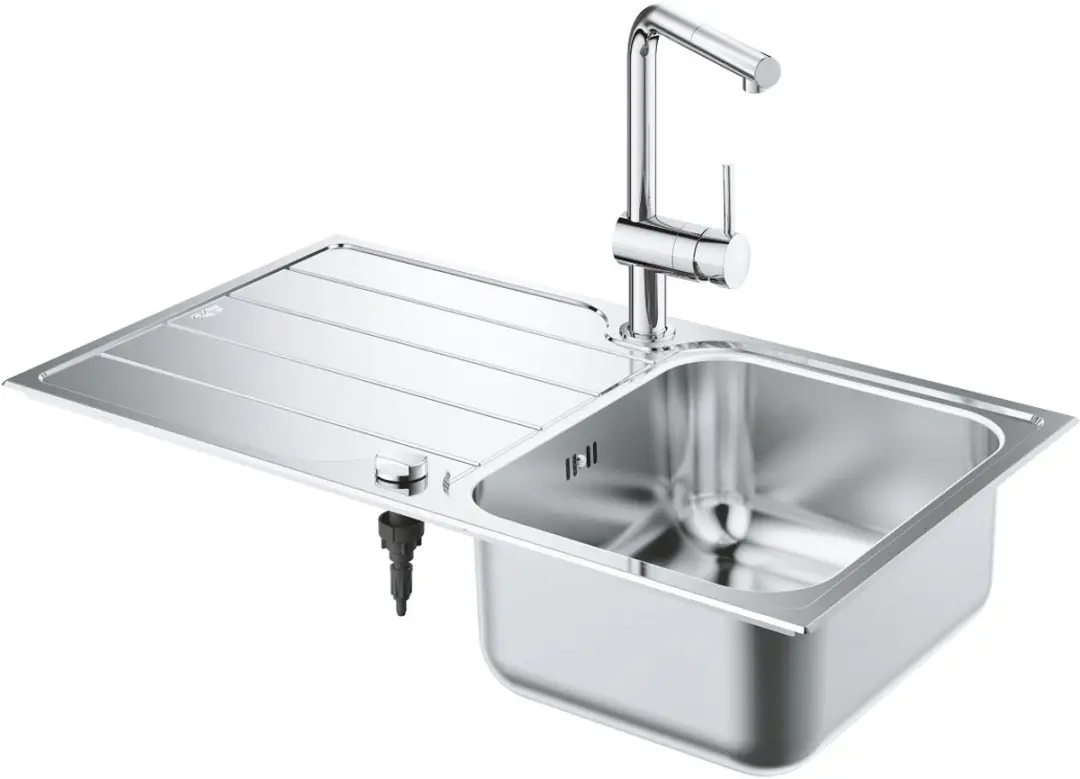 GROHE K500 Spoelbak Set - Minta Kraan 31573SD1 - Geborsteld RVS/Chroom