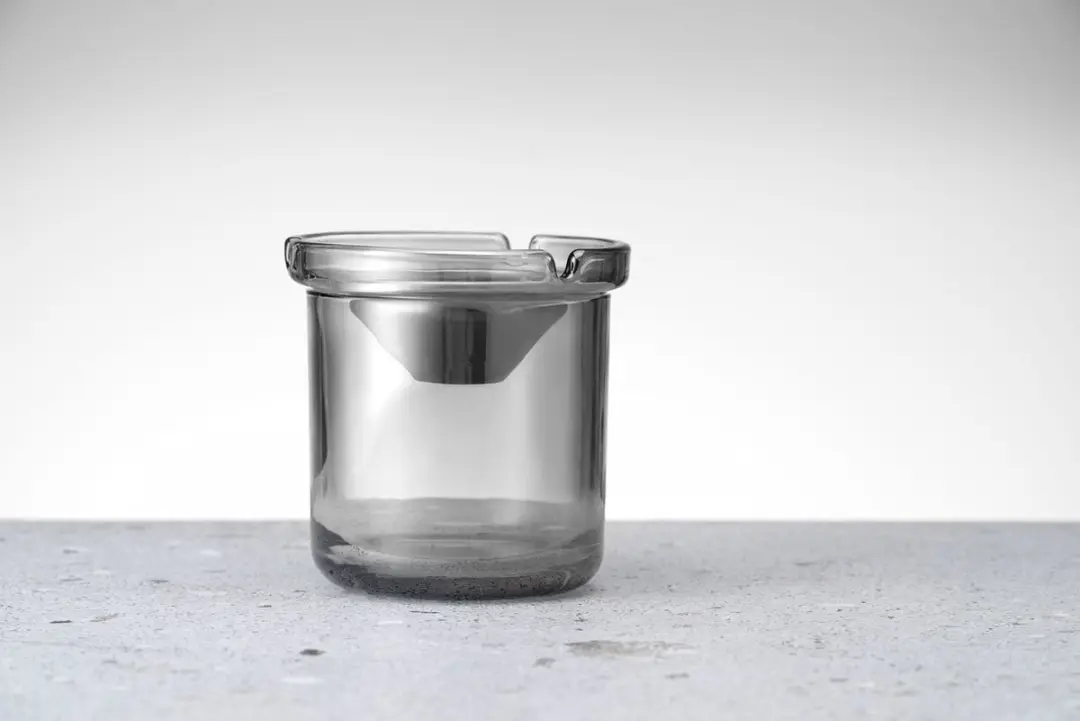 HENDI Asbak met trechter 440117 - Glas - Ø98x99mm - Grijs