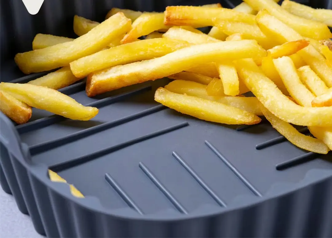 Fackelmann Siliconen Airfryer Inzetstuk 19x19cm - Grijs