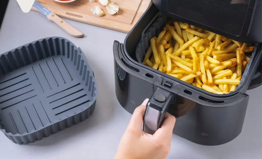 Fackelmann Siliconen Airfryer Inzetstuk 19x19cm - Grijs