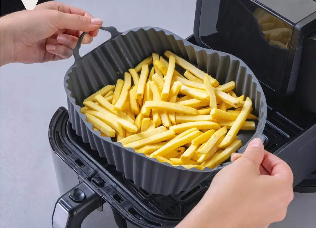 Fackelmann Siliconen Airfryer Inzetstuk 19x19cm - Grijs