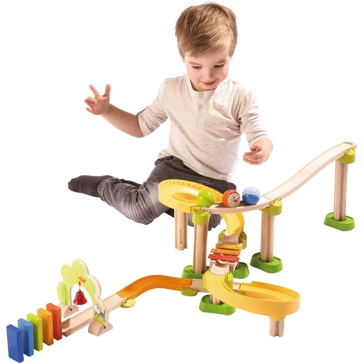 Haba Kullerbü Sim-Sala-Ting Knikkerbaan - 37 Delingen - Multicolor