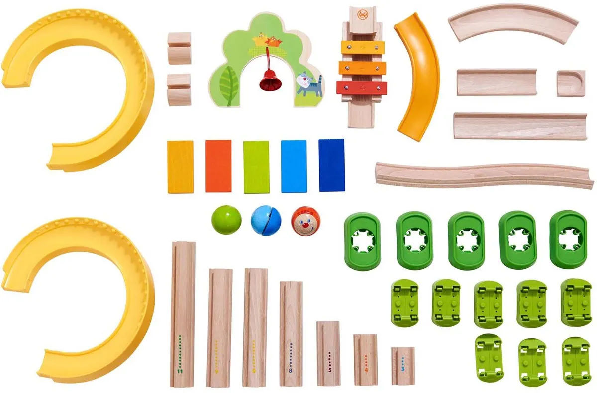 Haba Kullerbü Sim-Sala-Ting Knikkerbaan - 37 Delingen - Multicolor