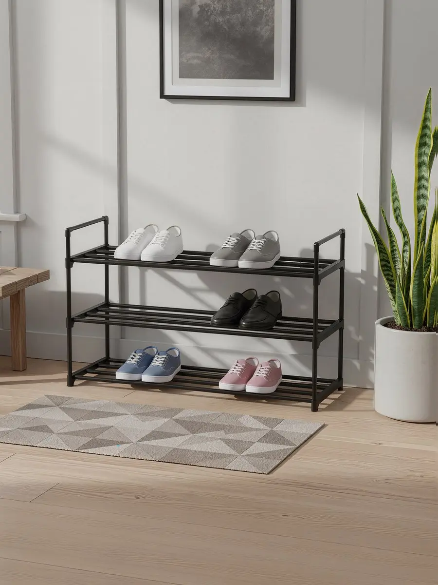 Songmics Schoenenrek LSA13BKV1 - 3 lagen - 15 paar - Zwart