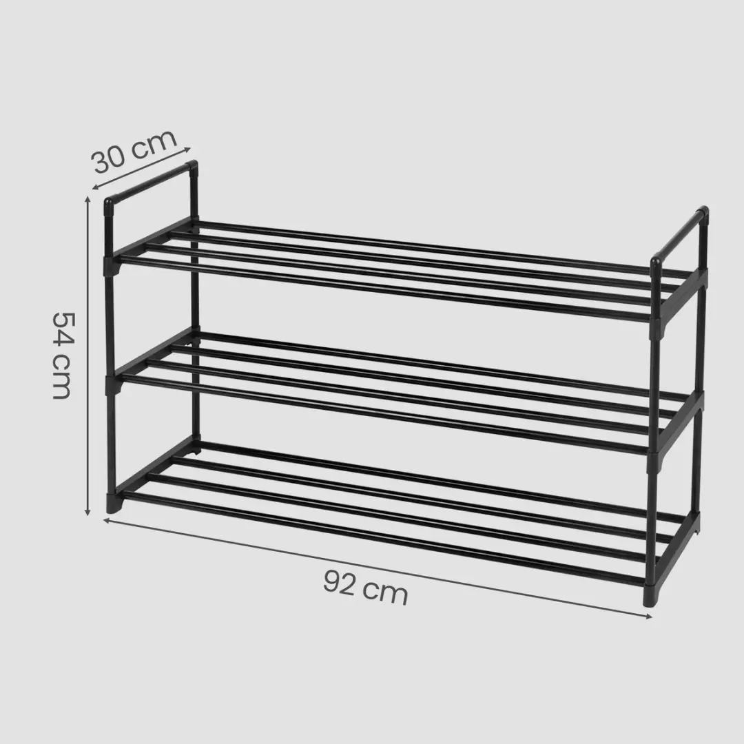 Songmics Schoenenrek LSA13BKV1 - 3 lagen - 15 paar - Zwart