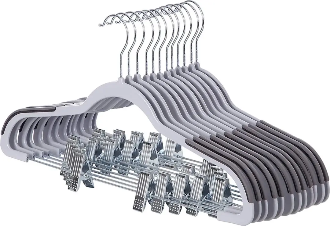 Songmics Kledinghanger Wit/Grijs - 1 Stuk