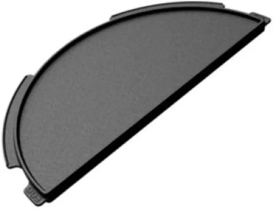 Big Green Egg Half Ronde Gietijzeren Bakplaat Plancha - Zwart - afbeelding 6 van 6
