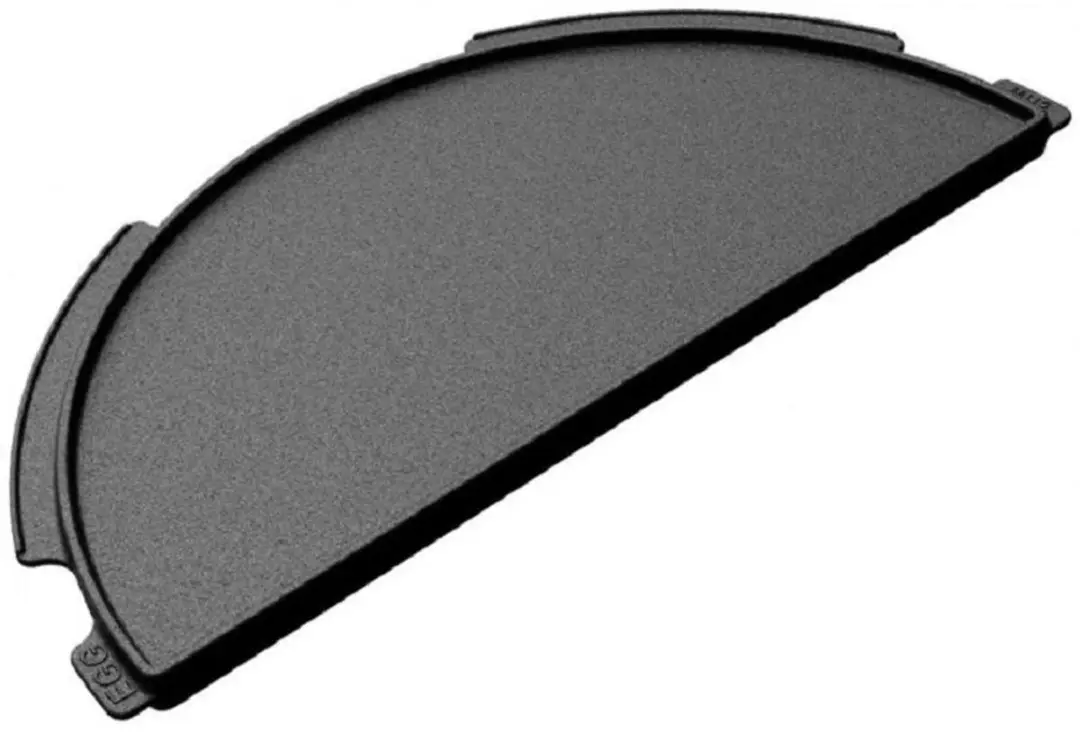 Big Green Egg Half Ronde Gietijzeren Bakplaat Plancha - Zwart
