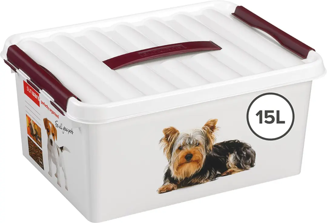 Sunware Q-line Huisdieren Opbergbox 15L - 40x30x18cm - Bordeaux