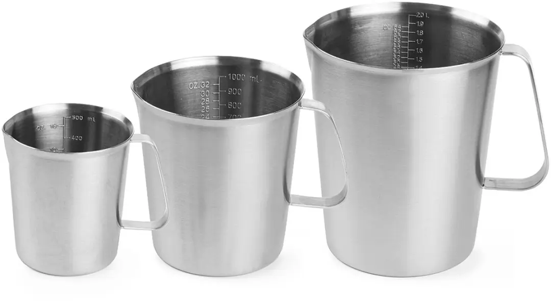 Hendi Maatbeker RVS 1L - Vaatwasserbestendig