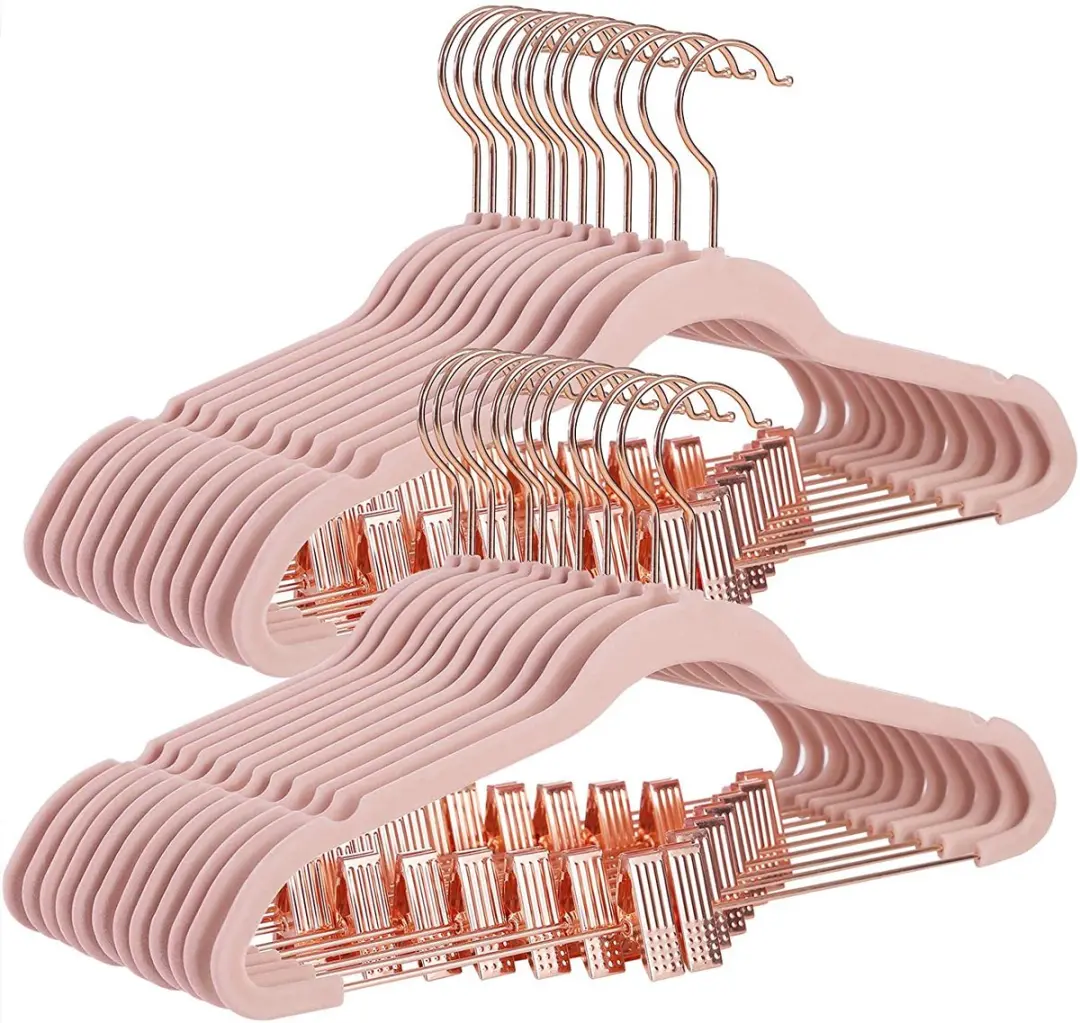 Songmics Kleerhangers Lichtroze