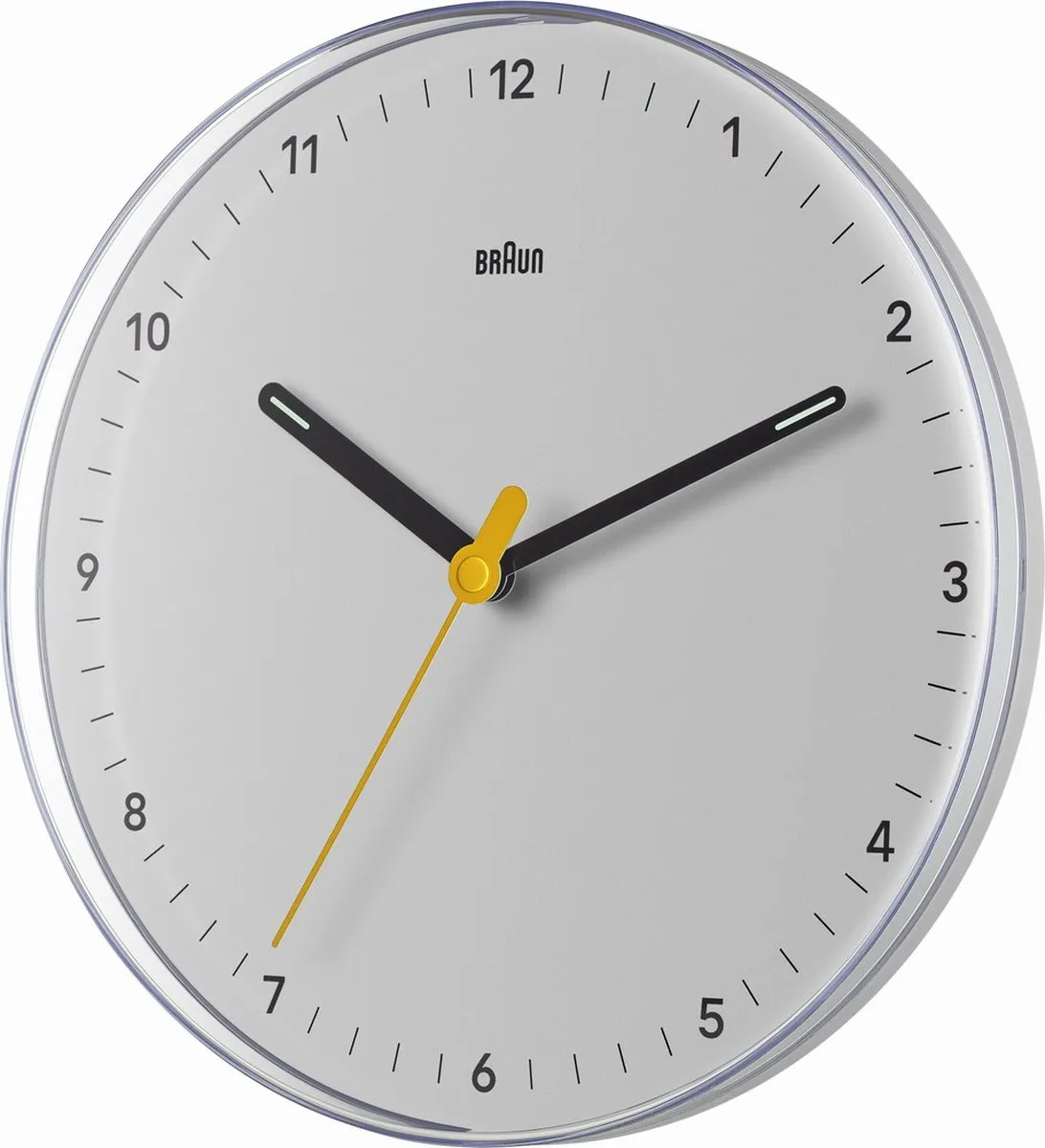 Braun BC26W Wandklok Wit - Analoog 23cm