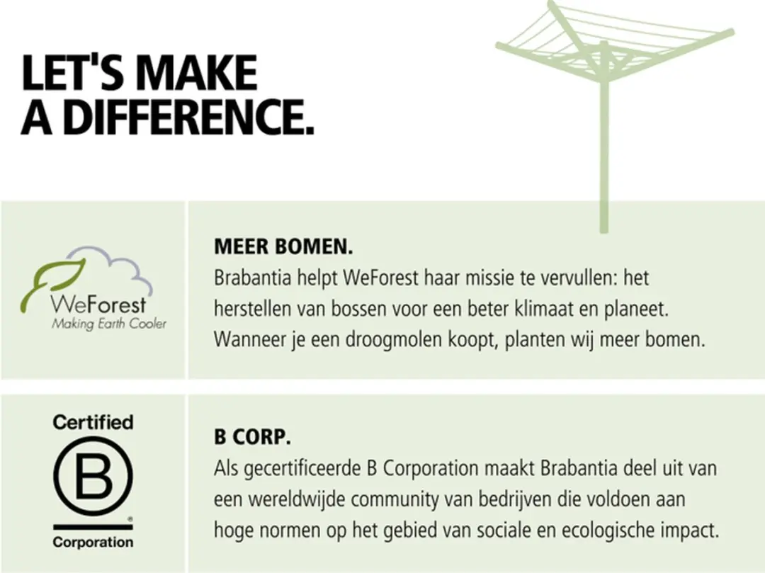 Brabantia Topspinner Droogmolen 50m - Anthracite