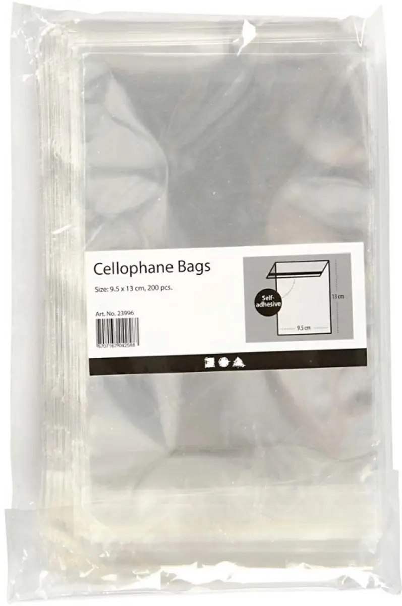 CC Cellofaan Zakjes 9,7x12,9 cm 200 stuks