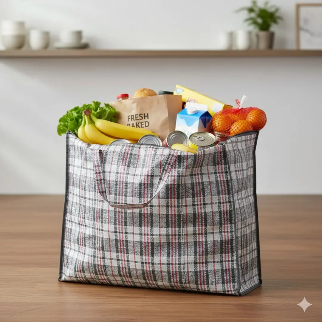 Cosy&Trendy XXL Opbergtas 82L - Zwart Geruit - 55x30cm