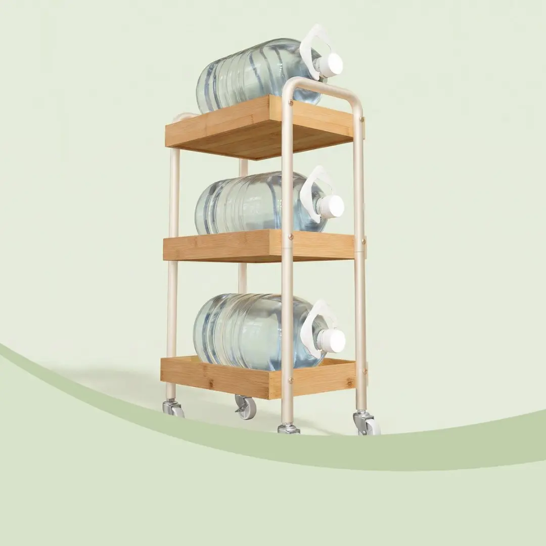 Songmics Serveerwagen met Handgrepen Beige - afbeelding 6 van 6