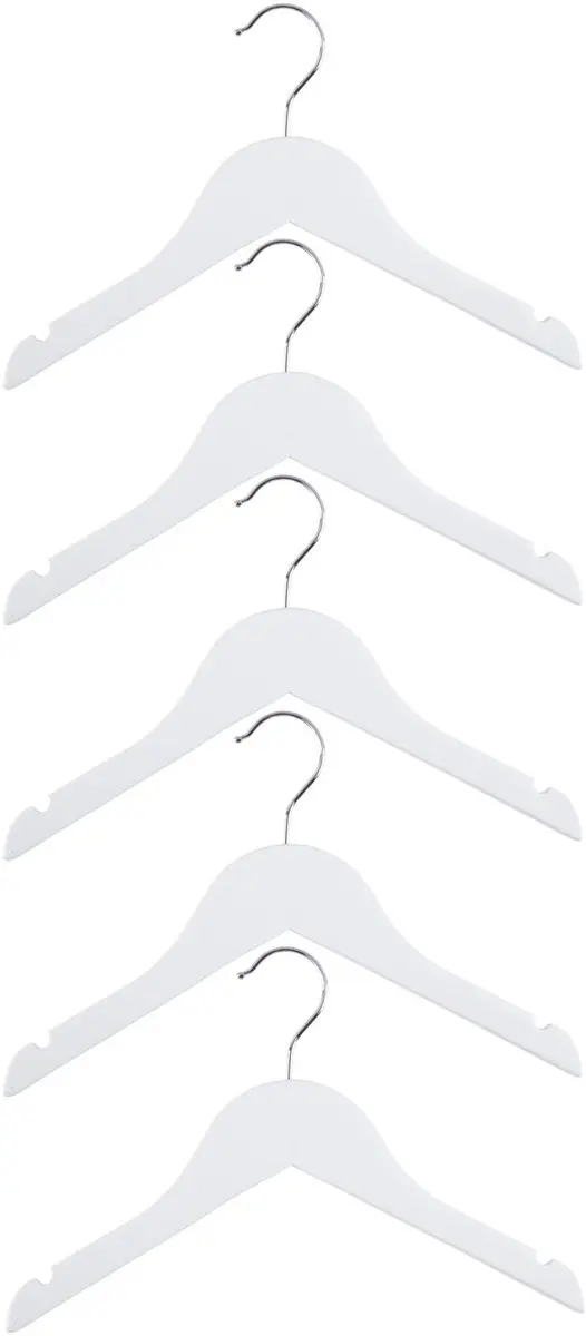Alpina Houten Kleerhangers 6 Stuks