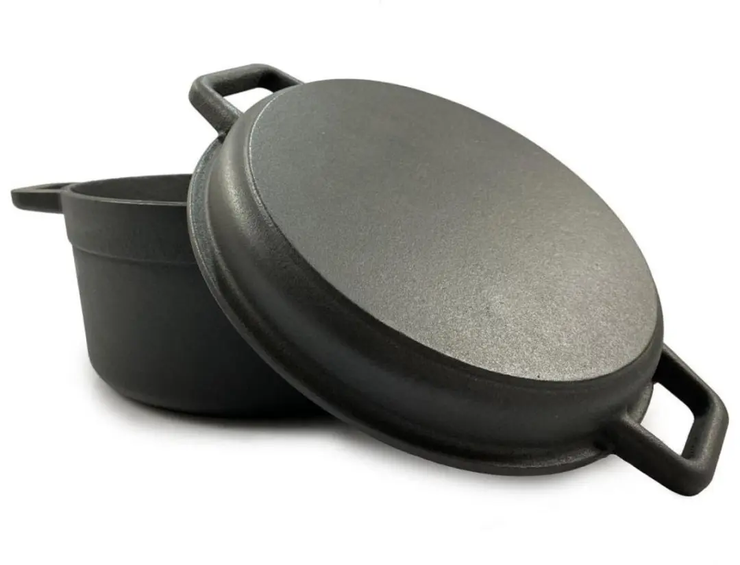 Grill Guru Dutch Oven Reversible 30cm - Zwart