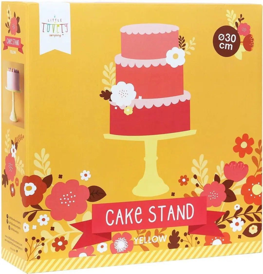 A Little Lovely Company Taartplateau Geel - 30cm