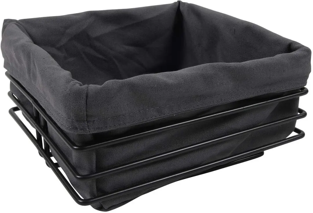 Cookinglife Broodmandje Zwart Metaal 23x22x12cm