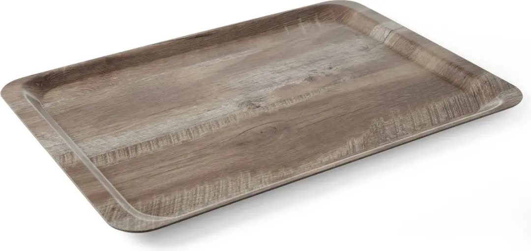 Hendi Melamine Dienblad Donkerbruin 370x530mm - Houtnerf - afbeelding 6 van 6